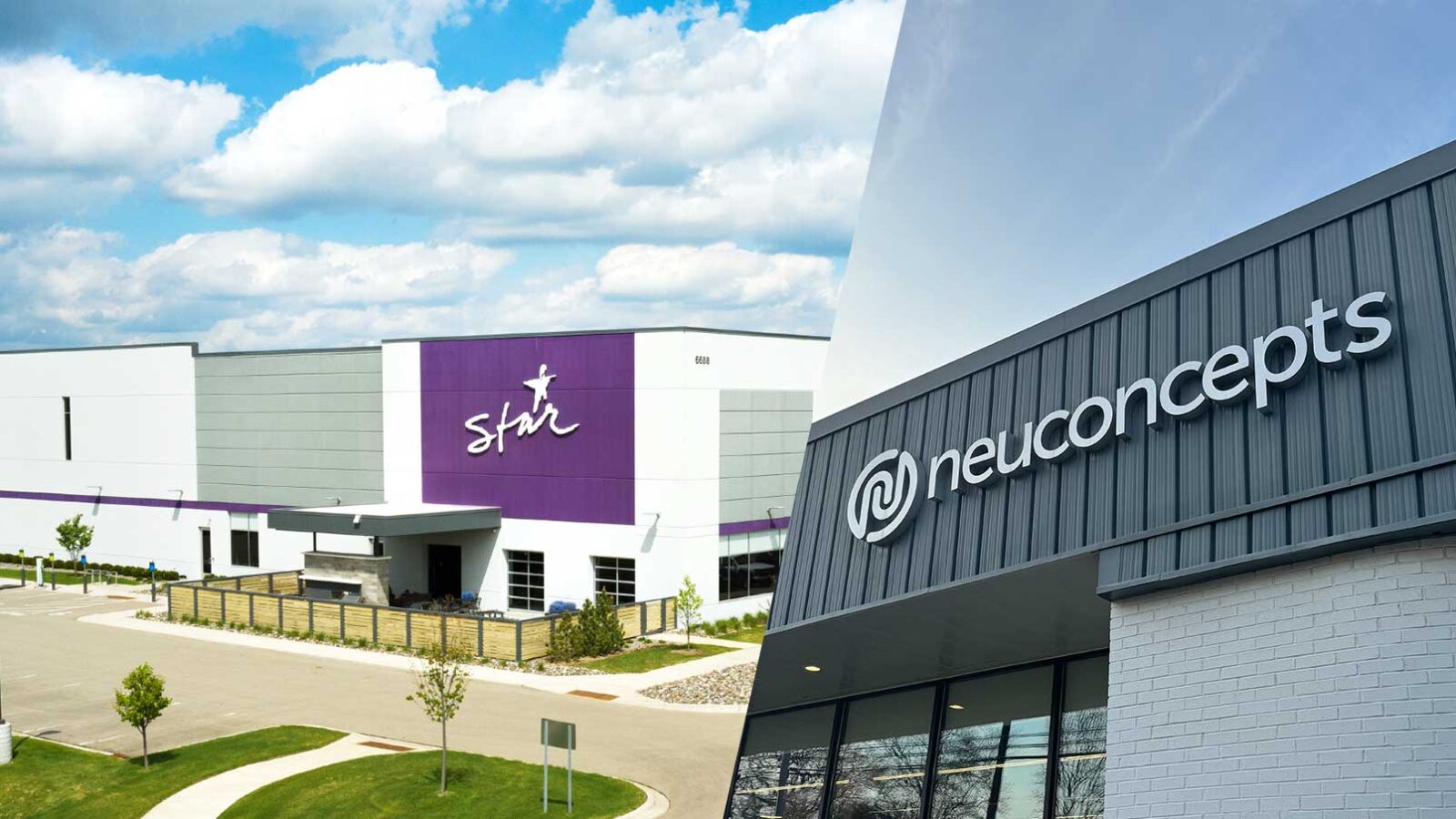 Exterior images of STAR & former Neu Concepts buildings side by side