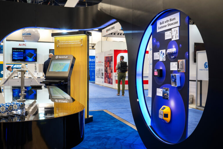 Image of the interior of the Blues exhibit at CES