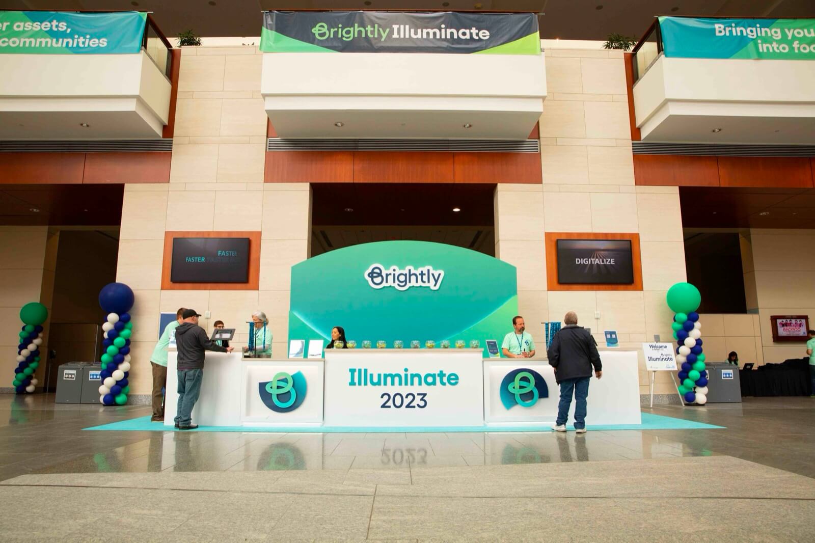 Brightly, Illuminate 2023 marketing display