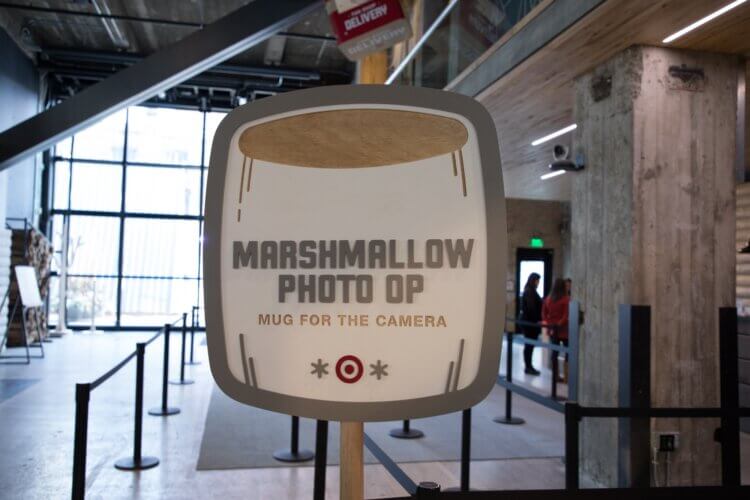 Marshmallow Photo Op sign from STAR for Target