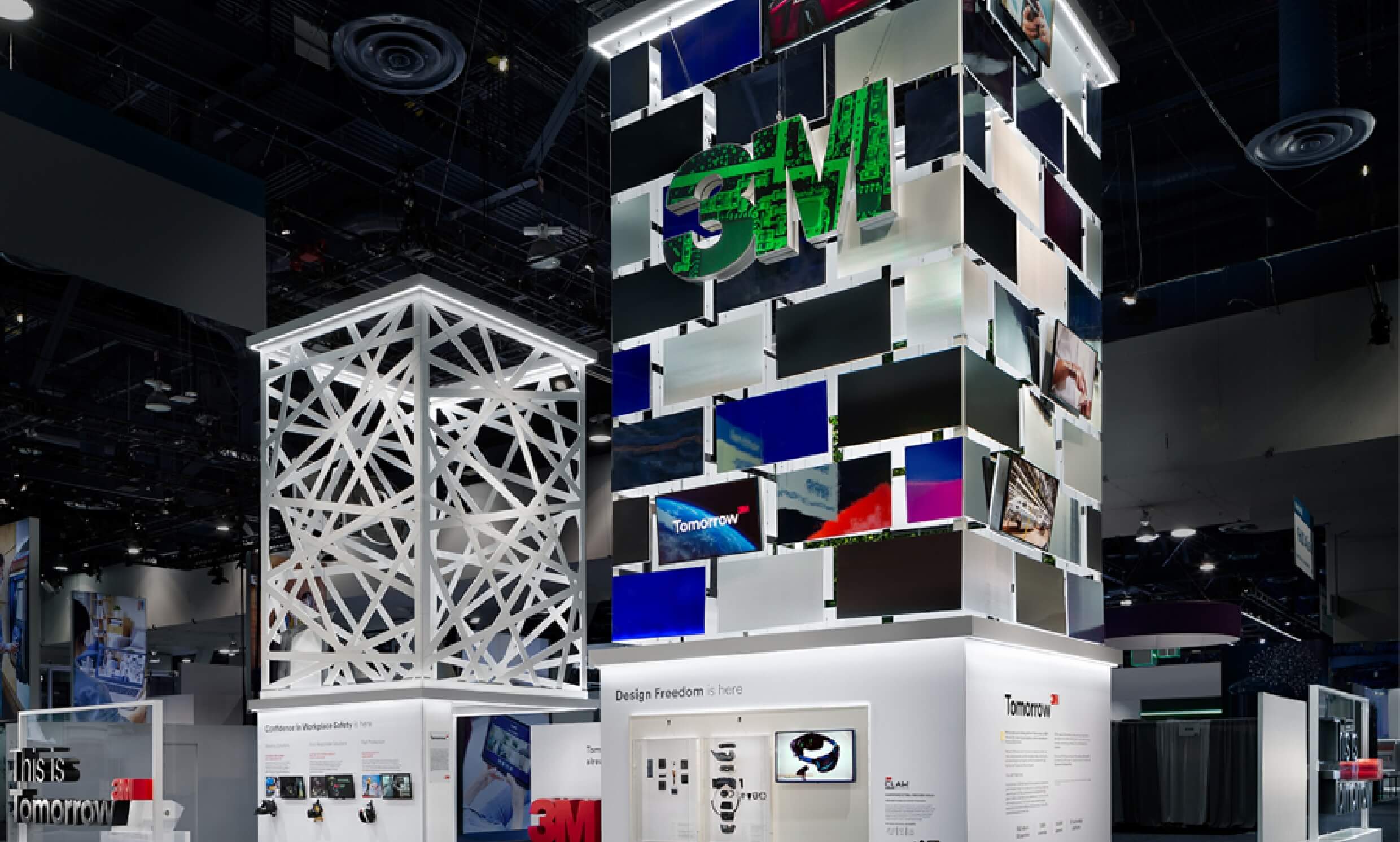 3M marketing displays being used at a convention