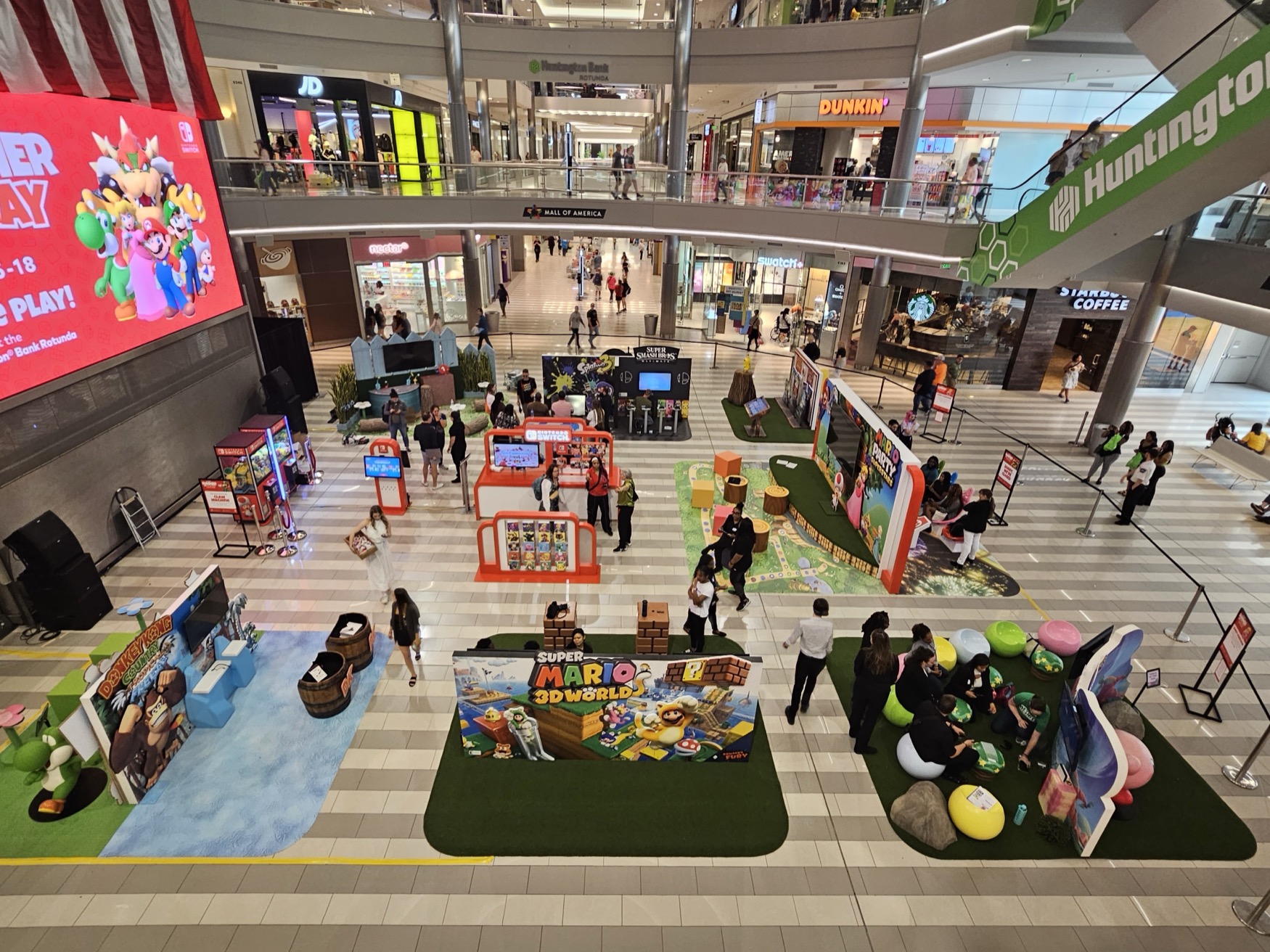 Video gaming event taking place within a mall