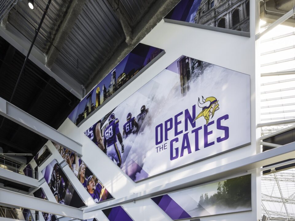 Open the Gates Minnesota Vikings banner