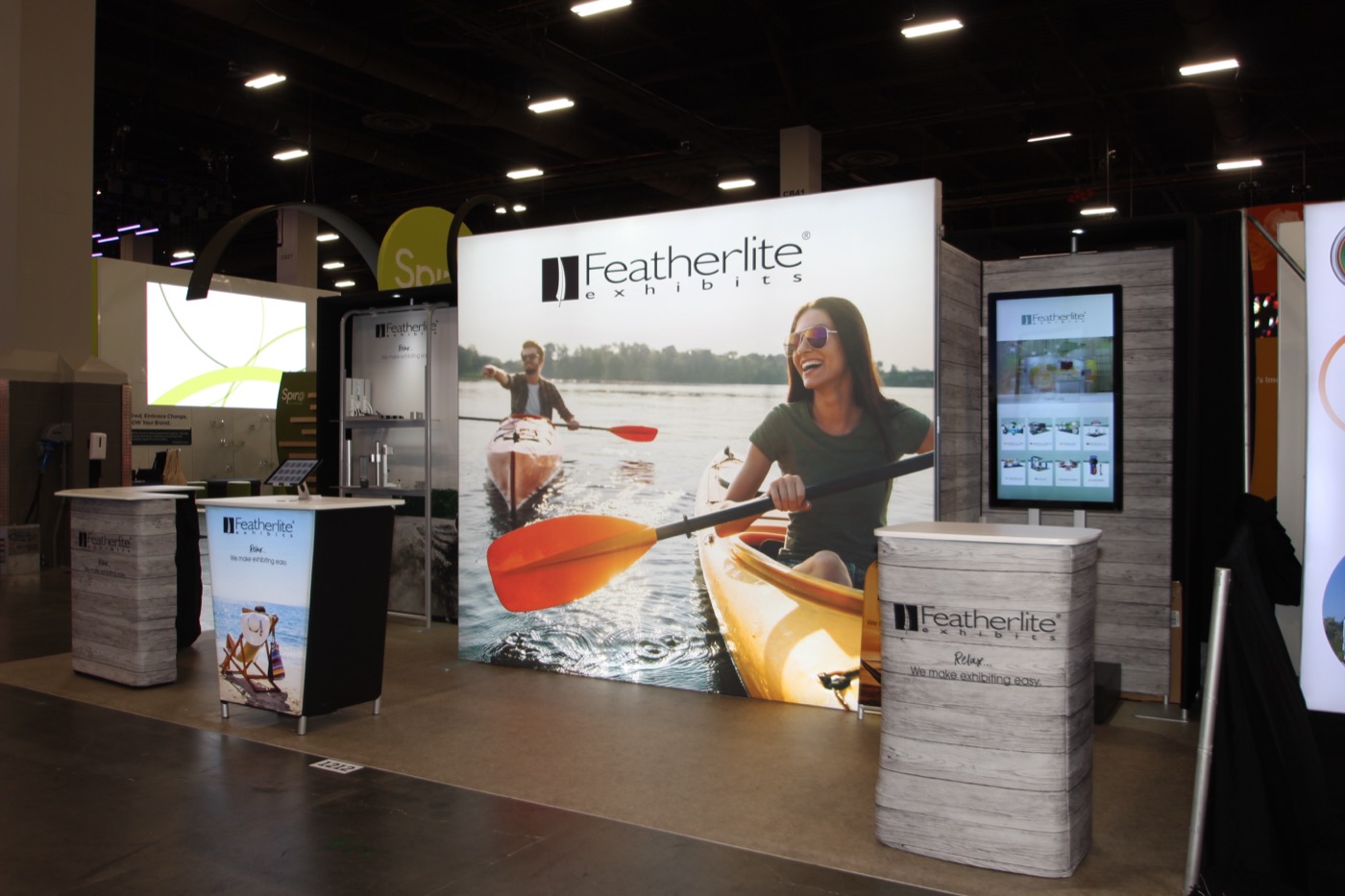 Featherlite marketing displays for a convention