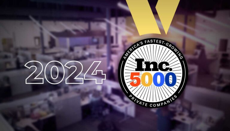 An award for Inc 5000 fastest growing companies 2024