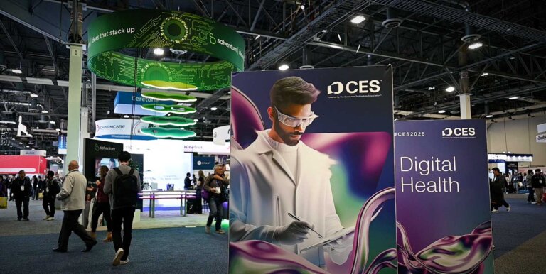 Image of CES signage in the trade show hall