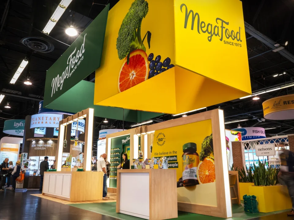 Image of MegaFood's exhibit at ExpoWest 2025